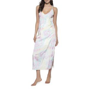PQ Ella Slip Dress Tie Dye Open Tie Back Resort Beach